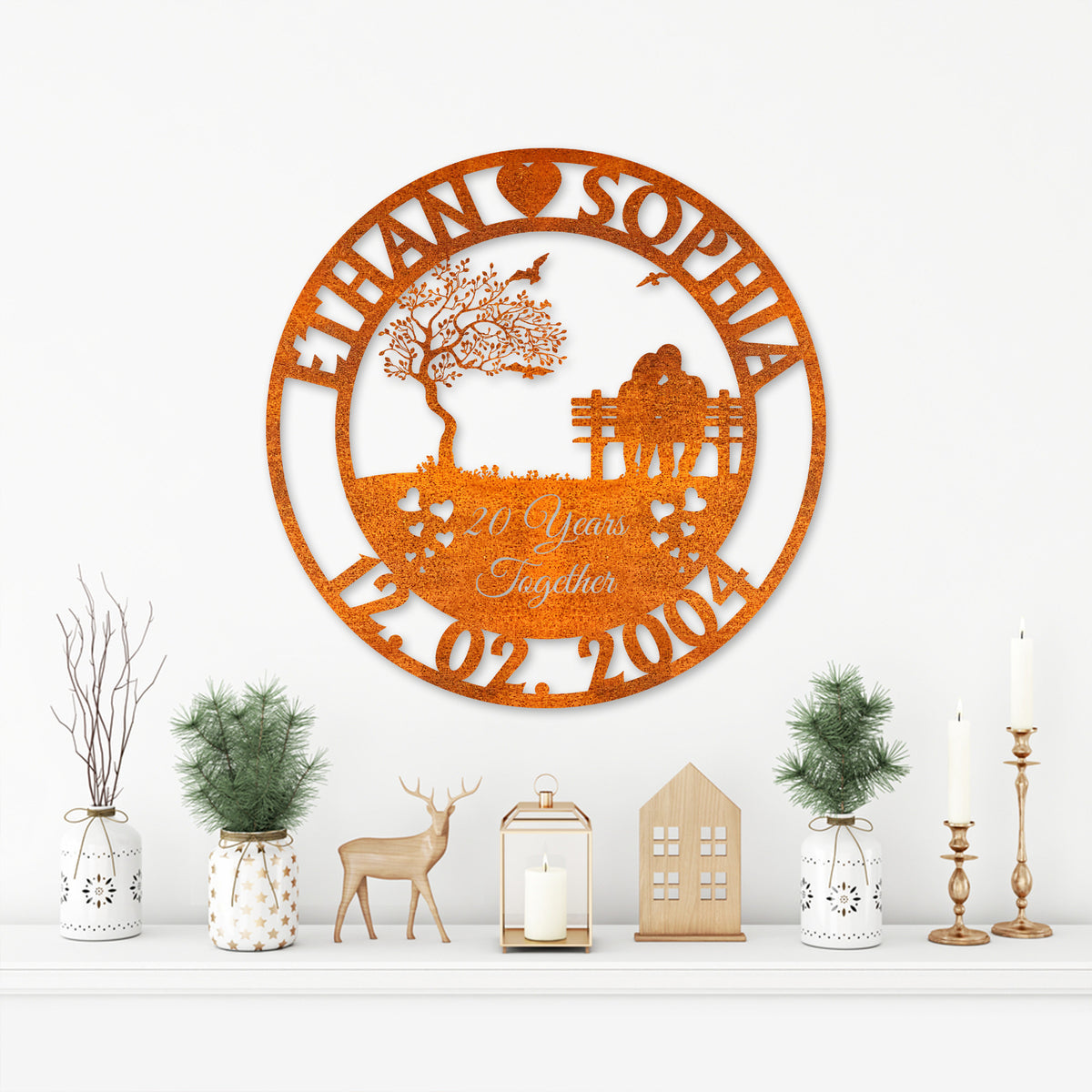 Personalized Wedding Anniversary Gift For Couple, Couple Metal Sign, Wedding Gift, Gift For Couples, Family Name Sign, Gift For Husband Wife