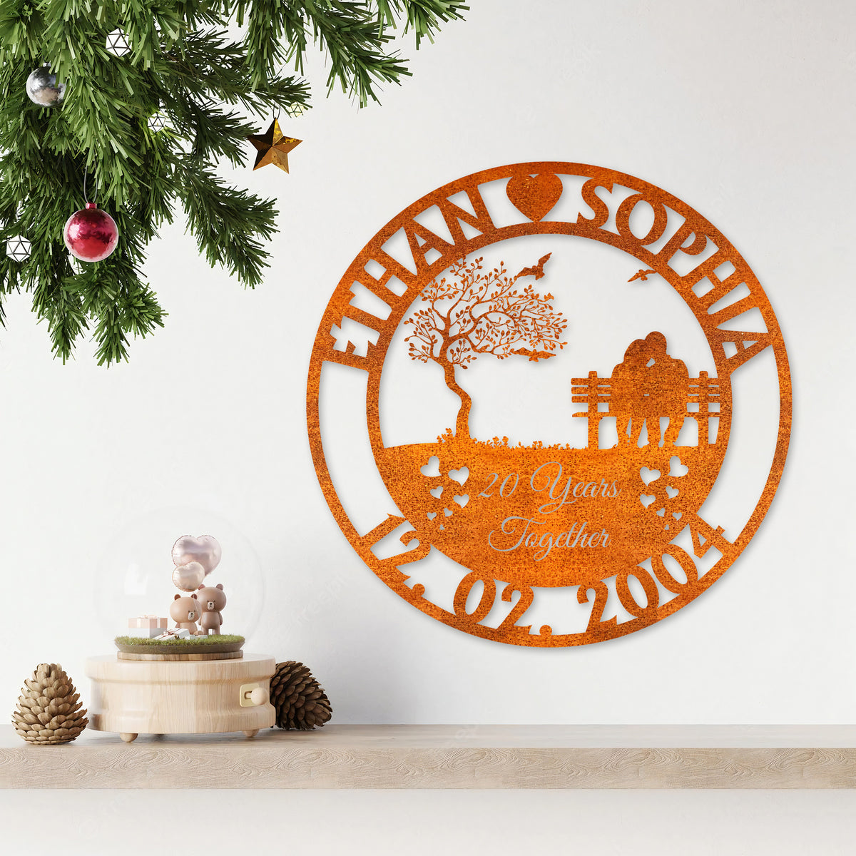 Personalized Wedding Anniversary Gift For Couple, Couple Metal Sign, Wedding Gift, Gift For Couples, Family Name Sign, Gift For Husband Wife