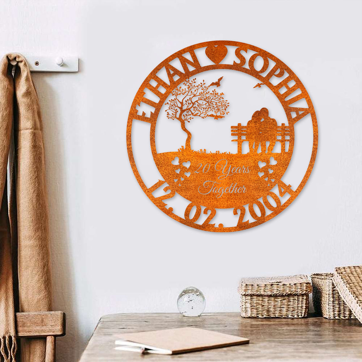 Personalized Wedding Anniversary Gift For Couple, Couple Metal Sign, Wedding Gift, Gift For Couples, Family Name Sign, Gift For Husband Wife