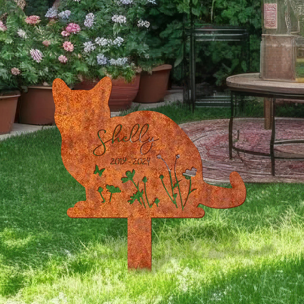 Custom Cat Memorial Stake, Cat Grave Markers, Remembrance Stake, Cat Sympathy Gift, Pet Cemetery Stake Cat Loss Gift Cat Memorial Sign