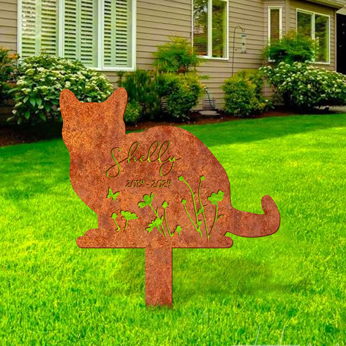Custom Cat Memorial Stake, Cat Grave Markers, Remembrance Stake, Cat Sympathy Gift, Pet Cemetery Stake Cat Loss Gift Cat Memorial Sign
