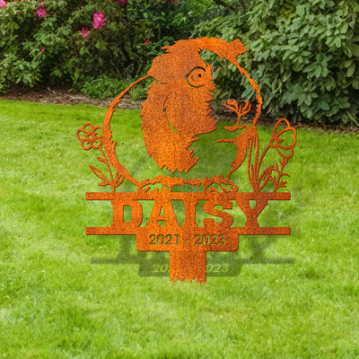 Custom Guinea Pig Memorial Stake, Guinea Pig Yard Stake, Guinea Pig Pet Memorial Marker, Metal Hamster Memorial Stake, Grave Marker