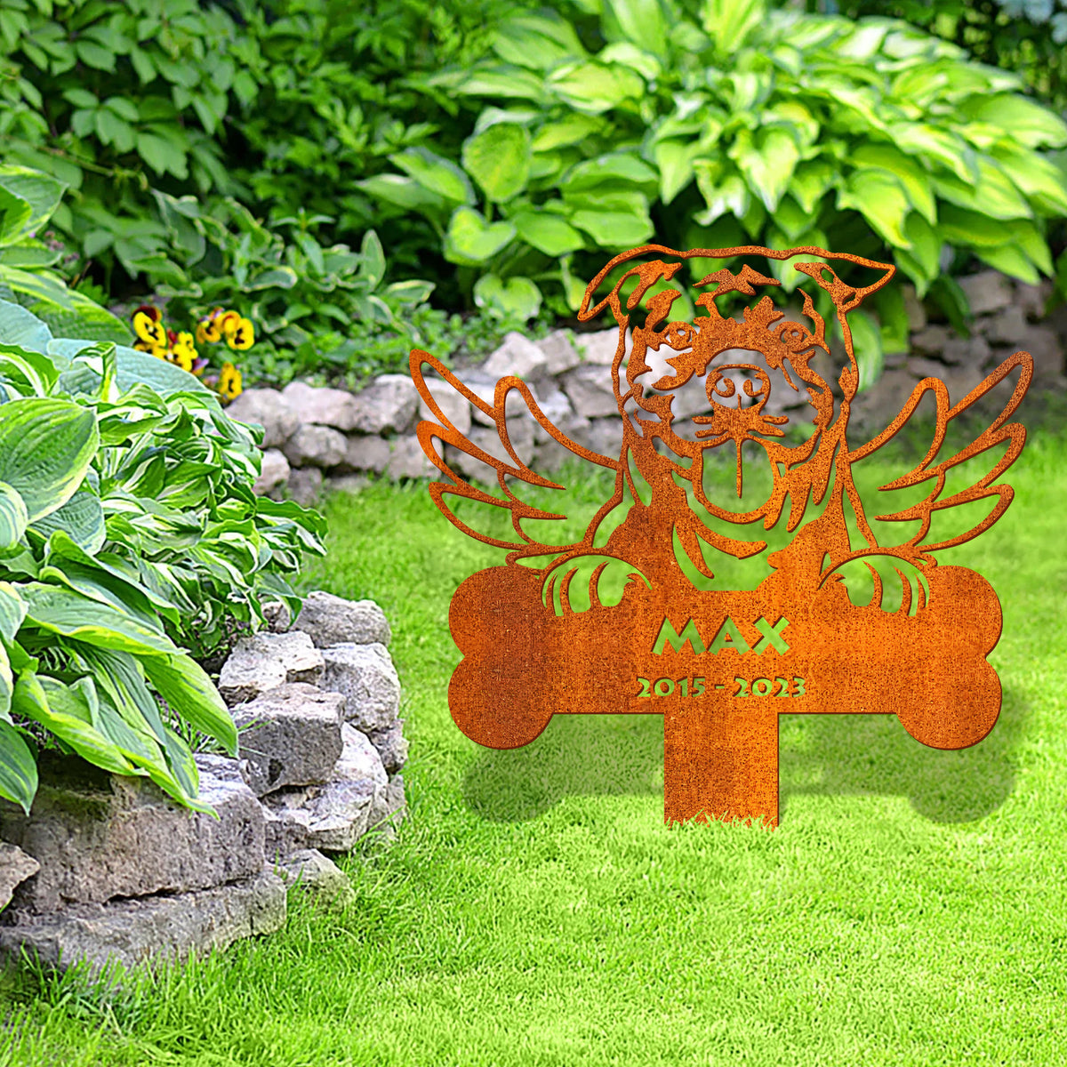 Custom Staffordshire Bull Terrier Memorial Stake Dog Memorial Stake, Pet Grave Markers Sign, Pet Loss Gift, Sympathy Sign, Remembrance Stake