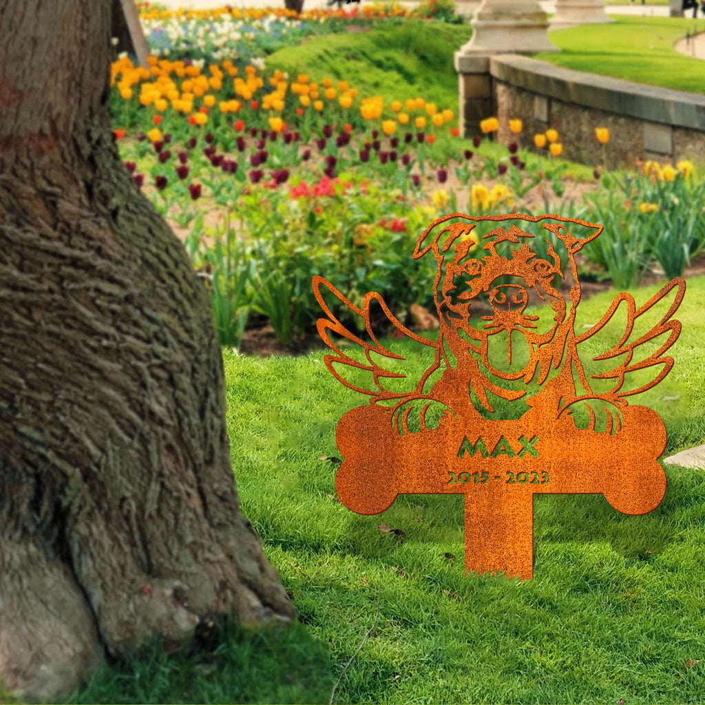 Custom Staffordshire Bull Terrier Memorial Stake Dog Memorial Stake, Pet Grave Markers Sign, Pet Loss Gift, Sympathy Sign, Remembrance Stake