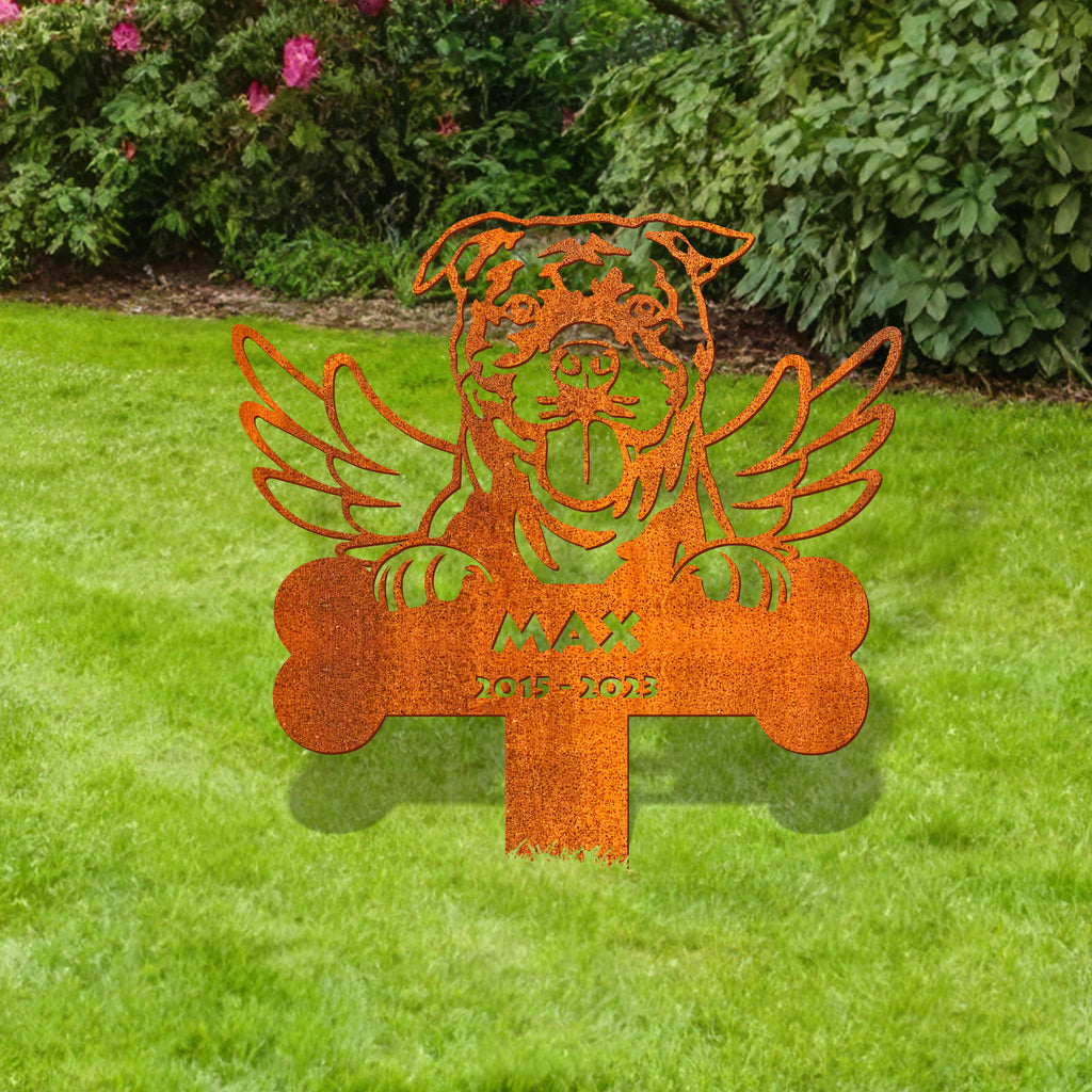 Custom Staffordshire Bull Terrier Memorial Stake Dog Memorial Stake, Pet Grave Markers Sign, Pet Loss Gift, Sympathy Sign, Remembrance Stake