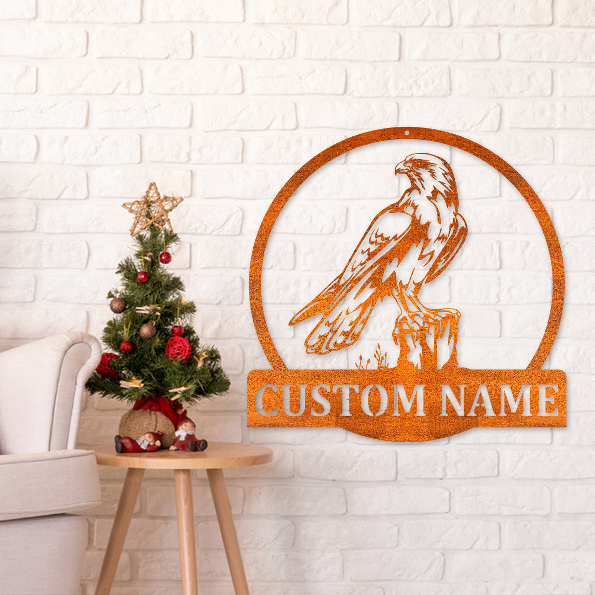 Custom Falcon Bird Metal Wall Art, Personalized Falcon Bird Name Sign Decoration For Room, Home Decor, Falcon Bird Decor, Birthday Gift