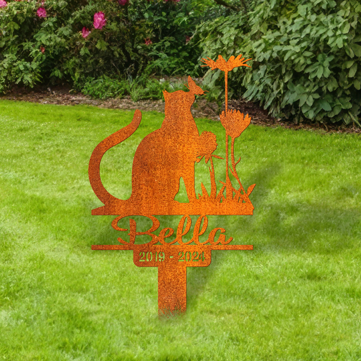 Custom Cat Memorial Stake, Cat Grave Marker, Cat Name Sign, Pet Memorial Gift, Cat Memorial Plaque, Pet Loss Gift, Remembrance Stake