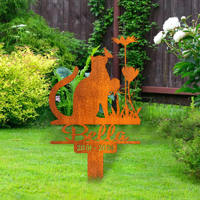 Custom Cat Memorial Stake, Cat Grave Marker, Cat Name Sign, Pet Memorial Gift, Cat Memorial Plaque, Pet Loss Gift, Remembrance Stake