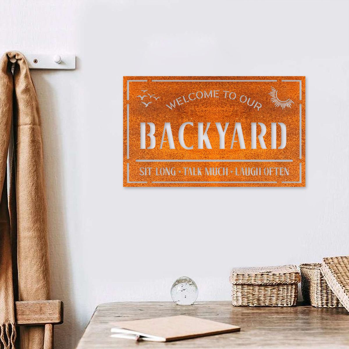 Custom Backyard Metal Sign Led Lights, Personalized Patio Sign, Outdoor Decor Sign, Backyard Metal Decor, Family Backyard Bar Grill Metal Sign