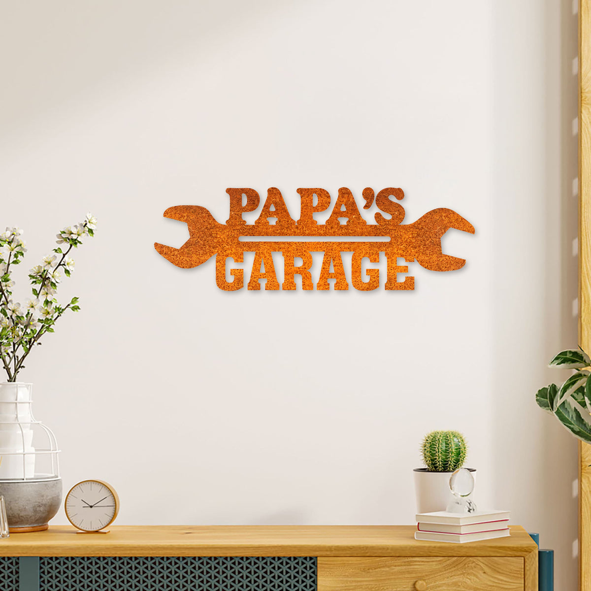 Personalized Metal Garage Sign Custom Garage Metal Wall Decor Papas Garage Name Sign Dads Garage Decor Gift For Dad Fathers Day Gifts