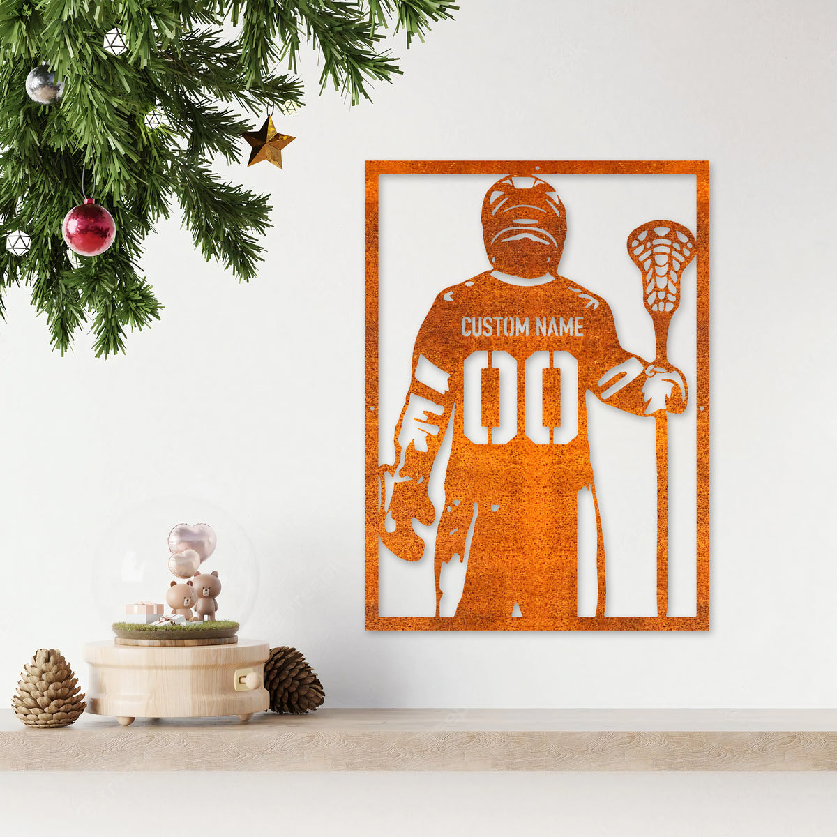 Custom Lacrosse Metal Sign Led Light, Lacrosse Player Name And Number Sign, Birthday Gift For Lacrosse Players, Home Decor, Lacrosse Sign