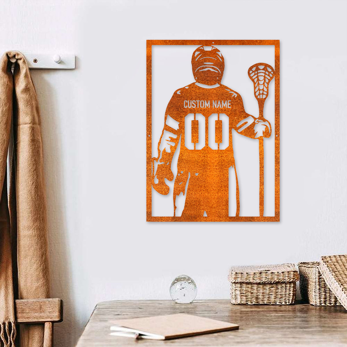 Custom Lacrosse Metal Sign Led Light, Lacrosse Player Name And Number Sign, Birthday Gift For Lacrosse Players, Home Decor, Lacrosse Sign