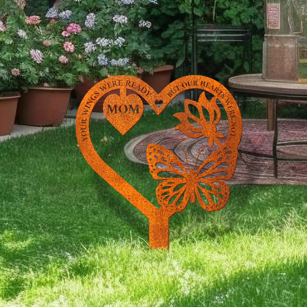 Butterfly Memorial Stake, Memorial Plaque Gift Butterfly, Grave Marker Personalised Butterfly Lover Gift, Remembrance, Sympathy Sign, Mom Loss