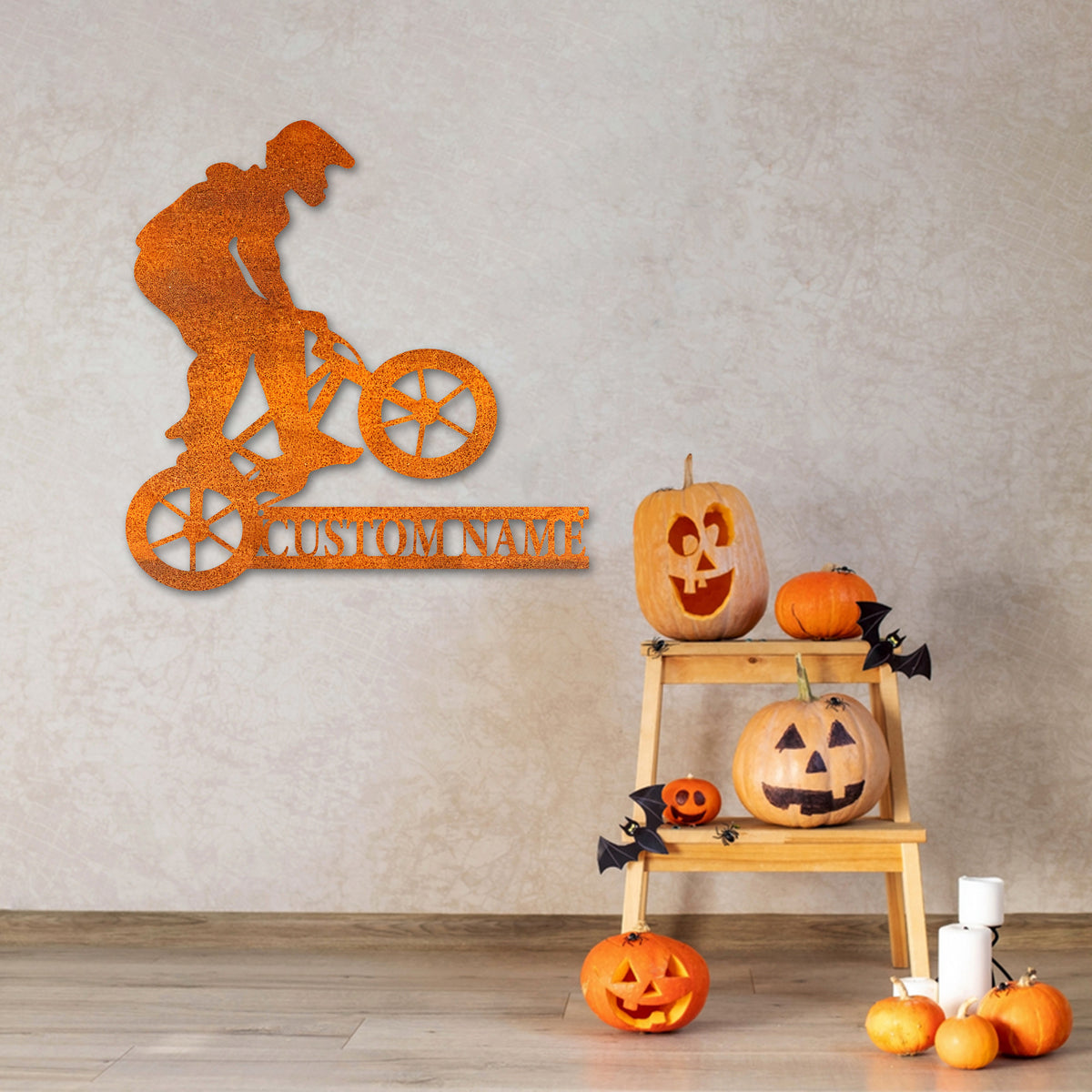 Custom Bmx Bike Metal Wall Art Led Light Personalized Bicycle Racing Name Sign Biker Name Sign Home Decor Birthday Gift Biker Gift