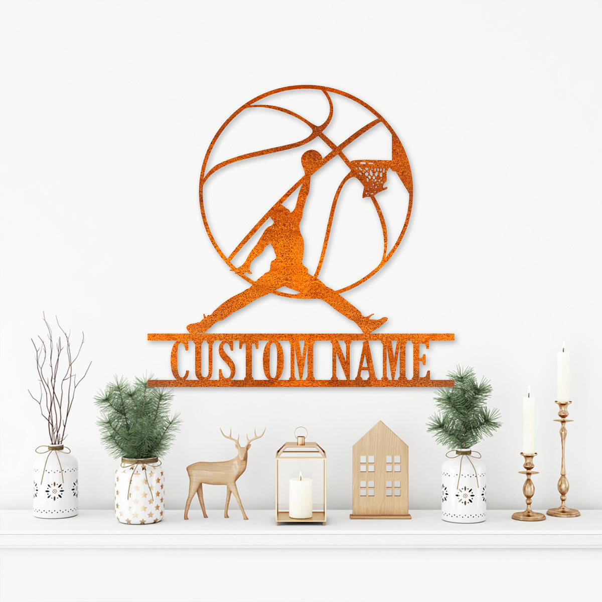 Personalized Basketball Metal Wall Art Led Light, Custom Basketball Player Name Sign, Basketball Metal Sign, Basketball Lover Gift, Dad Gift