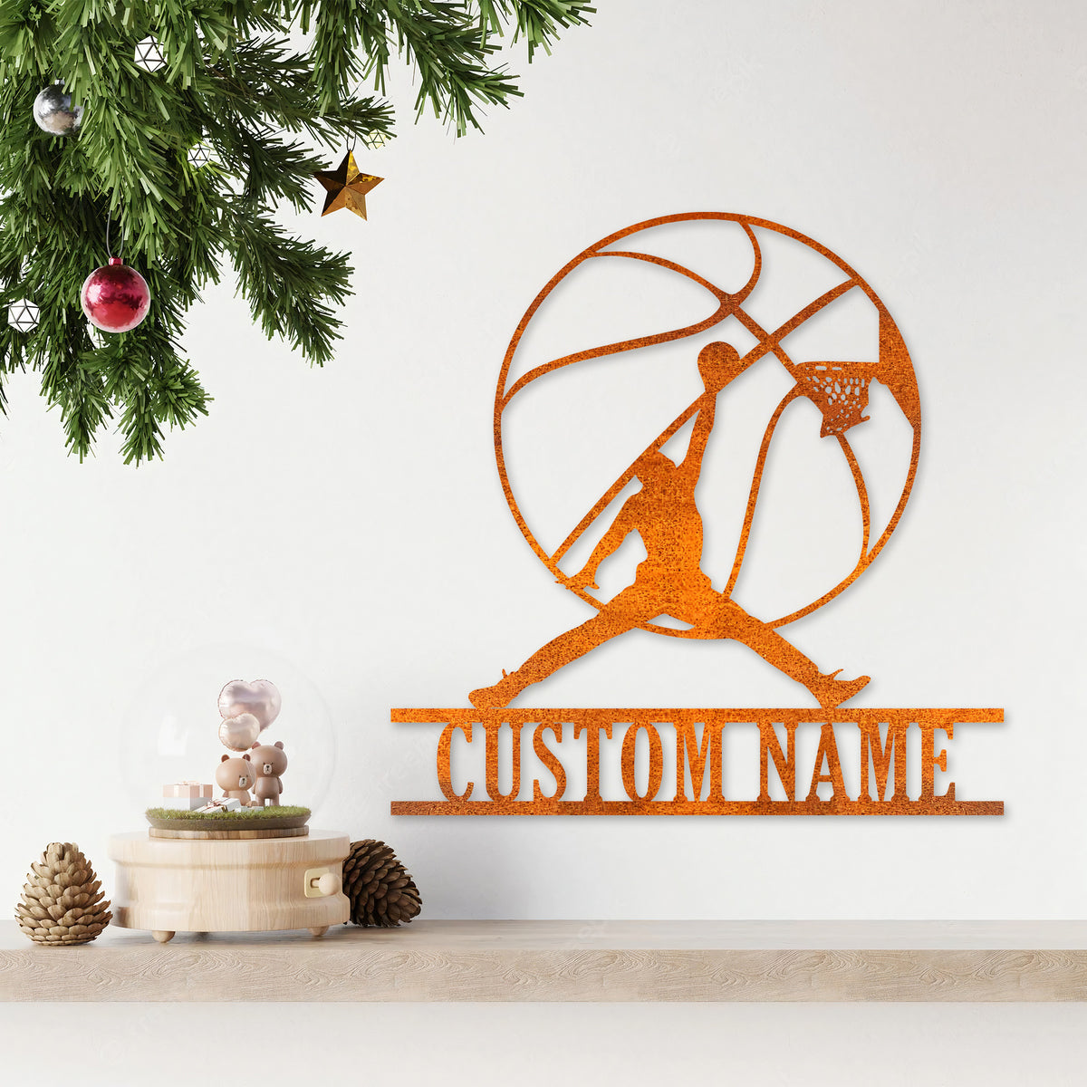 Personalized Basketball Metal Wall Art Led Light, Custom Basketball Player Name Sign, Basketball Metal Sign, Basketball Lover Gift, Dad Gift