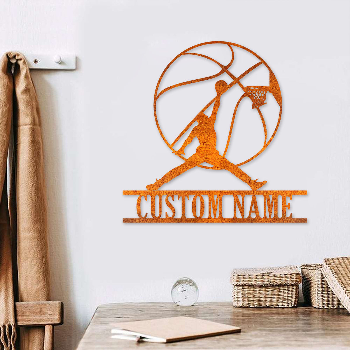 Personalized Basketball Metal Wall Art Led Light, Custom Basketball Player Name Sign, Basketball Metal Sign, Basketball Lover Gift, Dad Gift