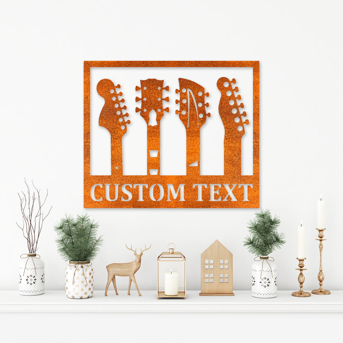 Custom Guitar Metal Wall Art Guitar Sign Personalized Guitarist Name Sign Music Room Kid Nursery Decor Birthday Gift Guitar Player Gift