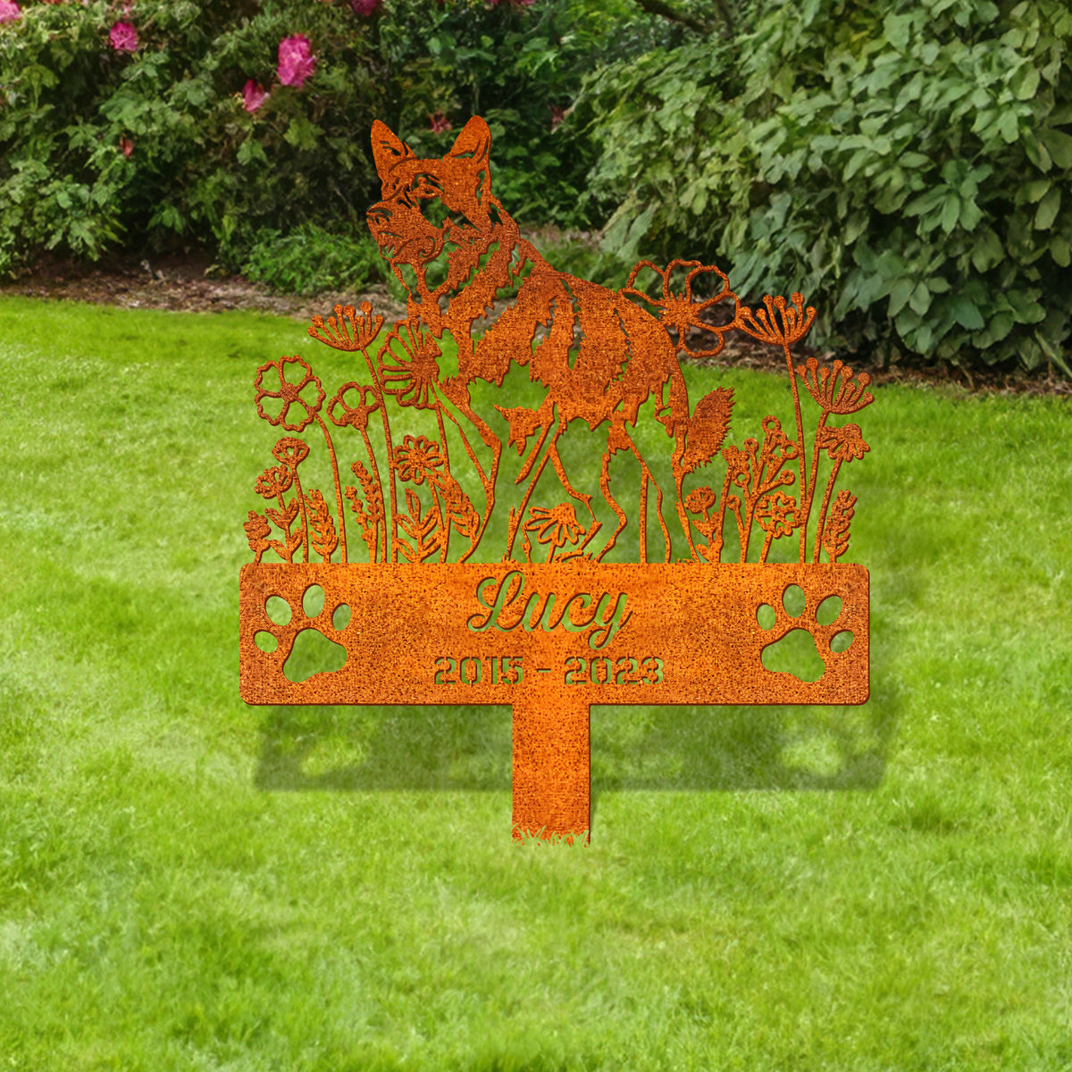 Personalized German Shepherd Memorial Stake, Dog Memorial Stake, Pet Grave Marker, German Shepherd Sign, Pet Sympathy Sign, Dog Lover Gifts