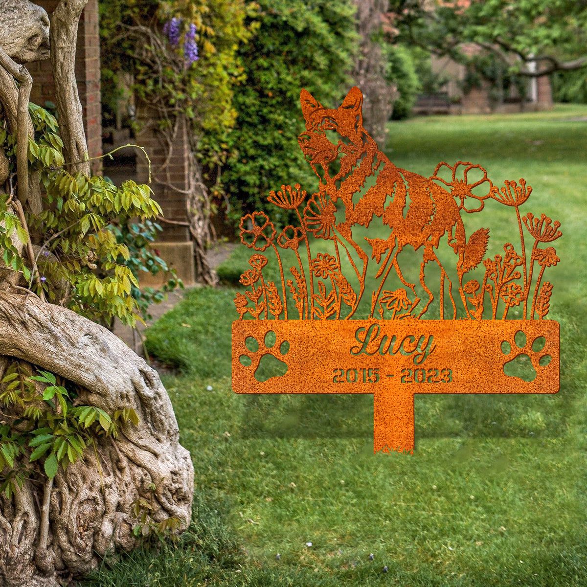 Personalized German Shepherd Memorial Stake, Dog Memorial Stake, Pet Grave Marker, German Shepherd Sign, Pet Sympathy Sign, Dog Lover Gifts