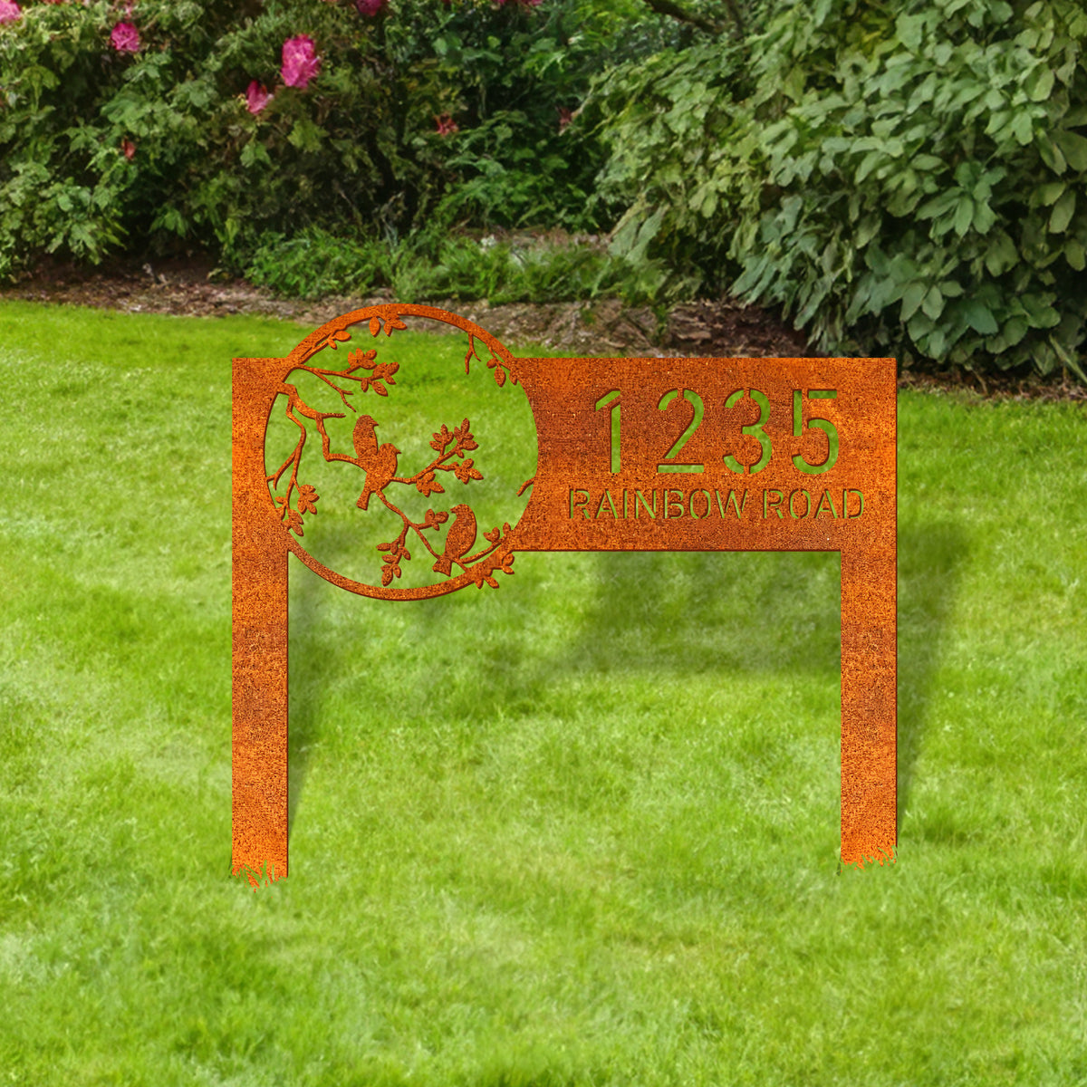 Personalized Metal Adress Sign With Stakes, Home Address Sign, Address Stake Corten Sign , Metal Number Sign, Garden Decor, Yard Sign, Housewarming Gift