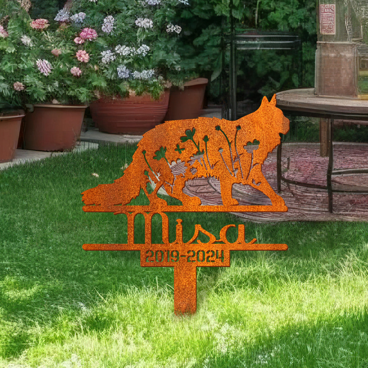 Custom Fluffy Cat Memorial Stake, Cat Grave Marker, Cat Name Sign, Pet Memorial Gift, Cat Memorial Plaque, Pet Loss Gift, Remembrance Stake