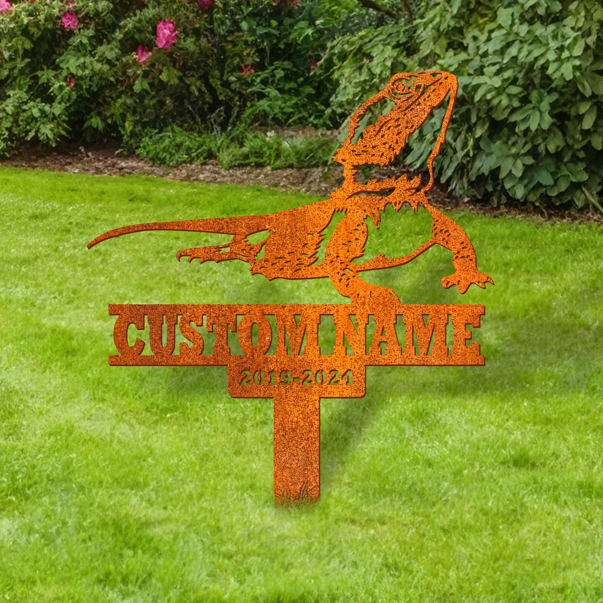 Custom Bearded Dragon Memorial Stake, Lizard Name Sign, Lizard Memorial, Sympathy Sign, Garden Decor, Bearded Dragon Sign, Pet Grave Marker