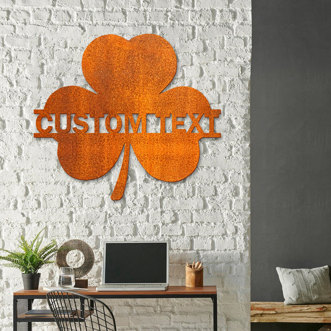 Custom Irish Clover Metal Wall Art Led Personalized Shamrock Name Sign Shamrock Lucky Irish Decor Birthday St Patricks Day Gift Home Decor