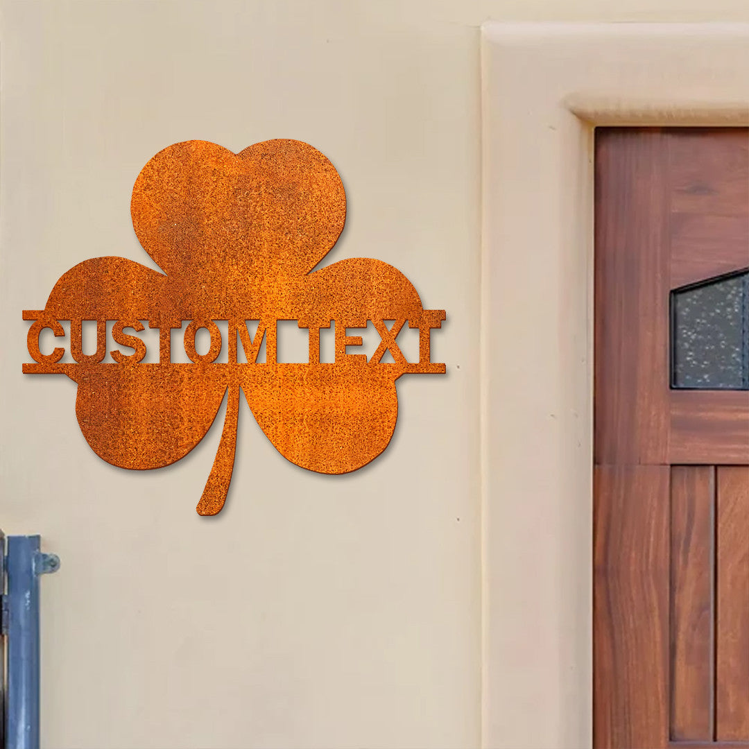 Custom Irish Clover Metal Wall Art Led Personalized Shamrock Name Sign Shamrock Lucky Irish Decor Birthday St Patricks Day Gift Home Decor