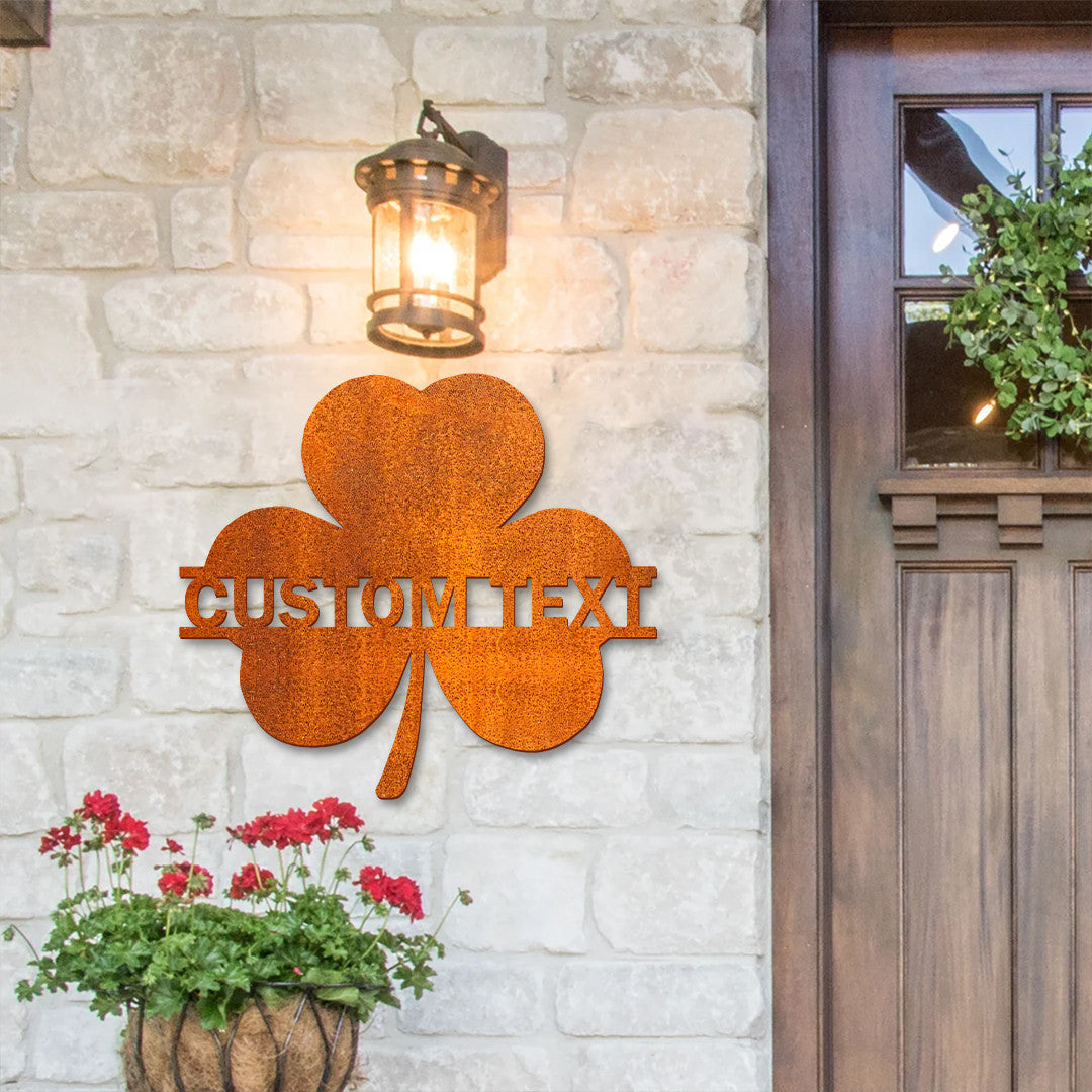 Custom Irish Clover Metal Wall Art Led Personalized Shamrock Name Sign Shamrock Lucky Irish Decor Birthday St Patricks Day Gift Home Decor