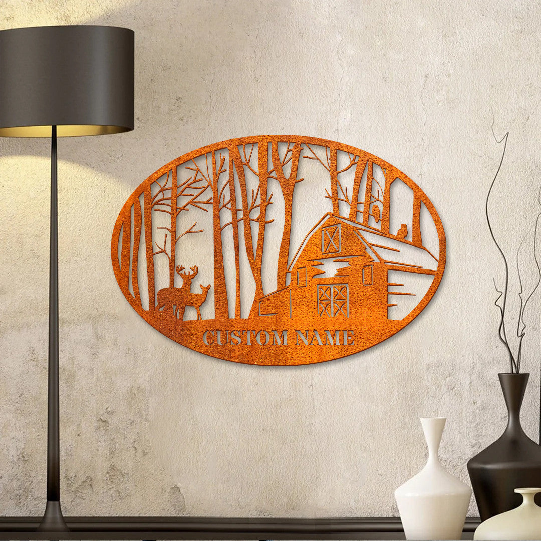 Personalized Deer Metal Sign, Deer Hunter Sign, Outdoor Hunter Hunting , Custom Cabin Sign, Cabin Decor, Gift For Dad, Husband, Hunter Gifts