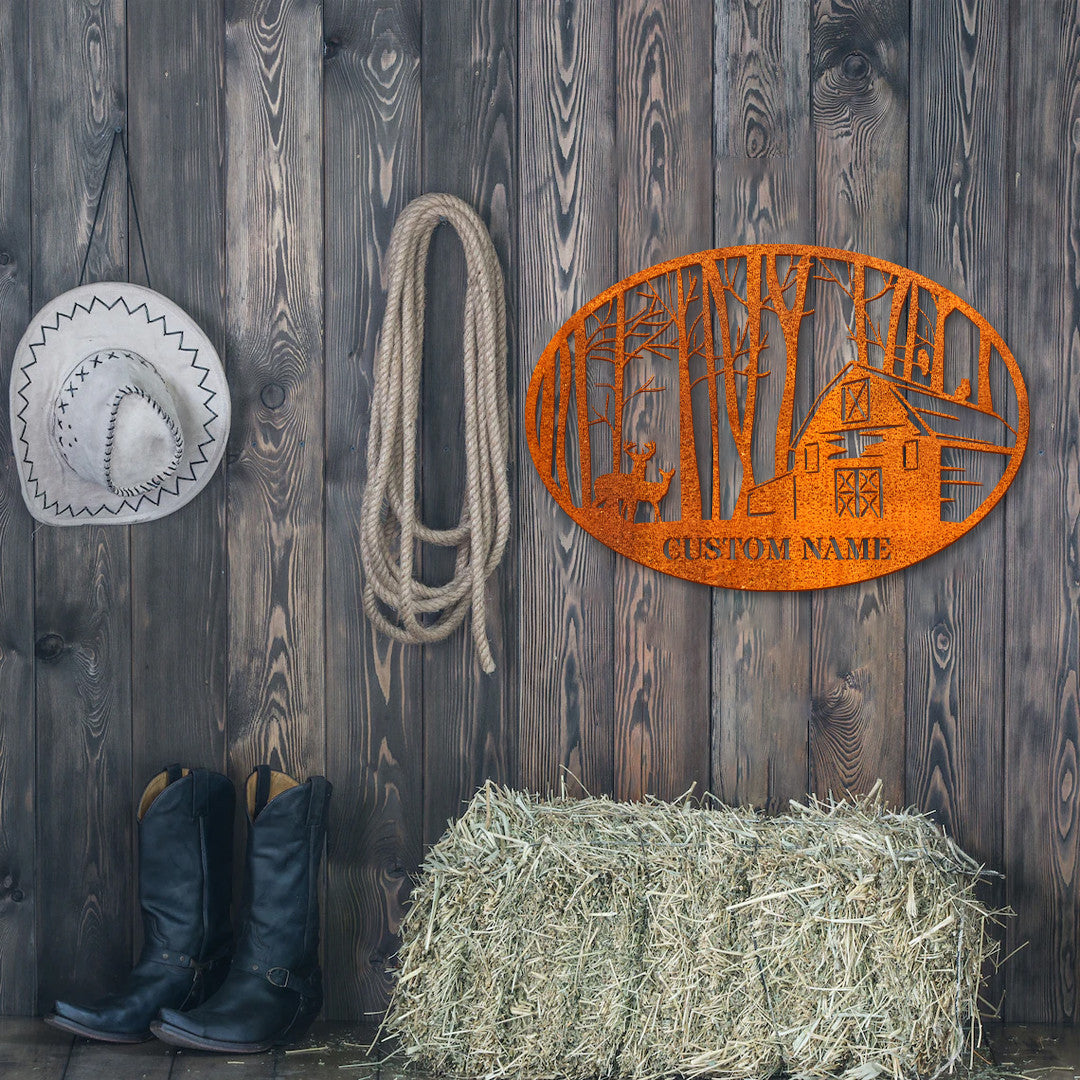 Personalized Deer Metal Sign, Deer Hunter Sign, Outdoor Hunter Hunting , Custom Cabin Sign, Cabin Decor, Gift For Dad, Husband, Hunter Gifts