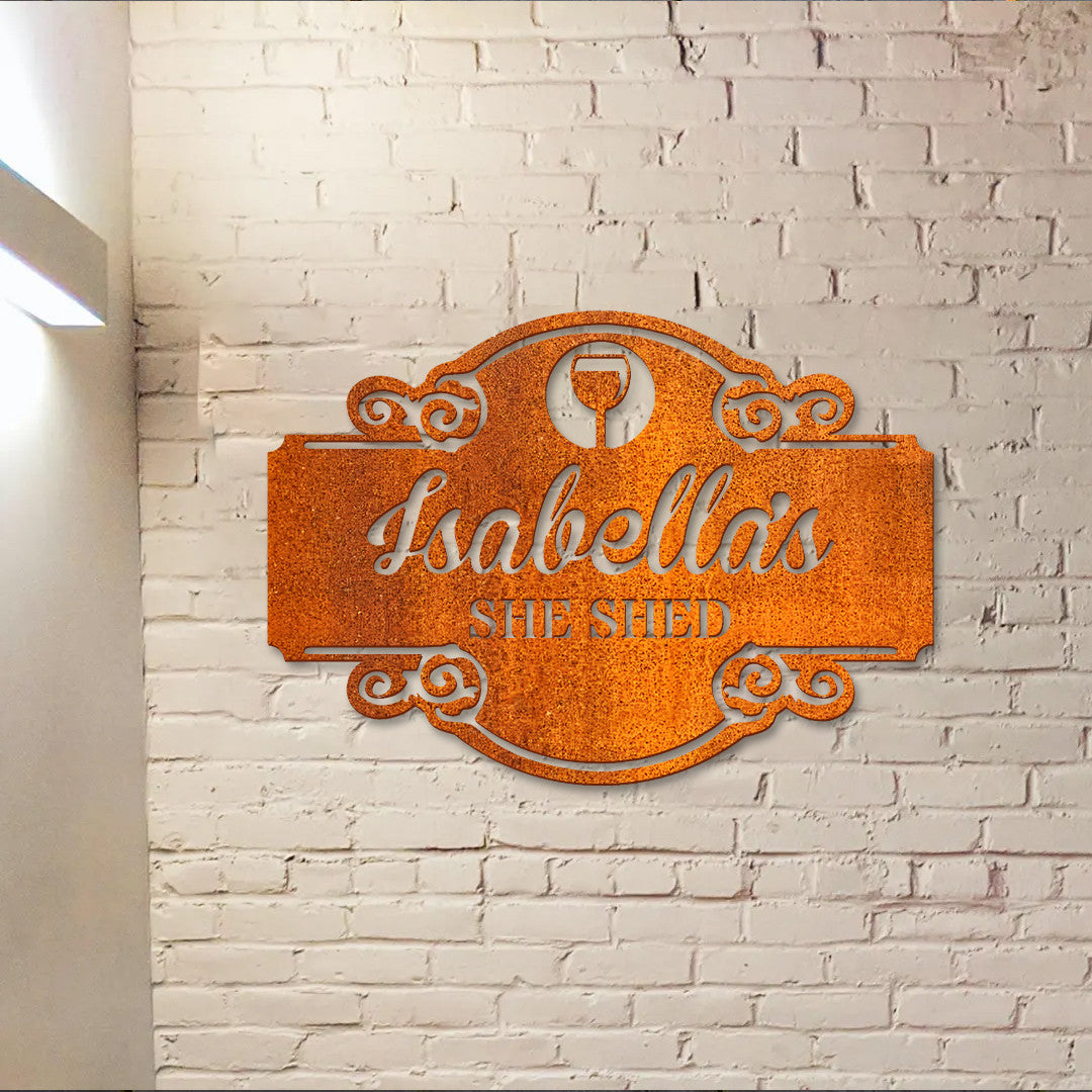 She Shed Personalized Metal Sign, Gardening Shed Decor, Gift For Gardener, Women's Get Away, Gift For Her, Outdoor Decor, Custom She Shed Sign