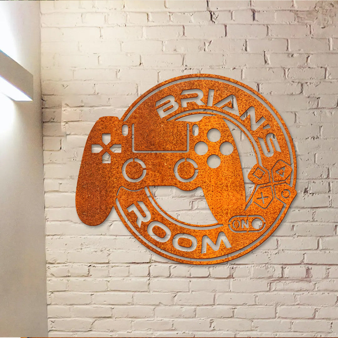 Custom Video Game Room Metal Wall Art Led Light Game Zone Sign Personalized Gamer Name Sign Home Decor Kid Nursery Decoration Birthday Gift