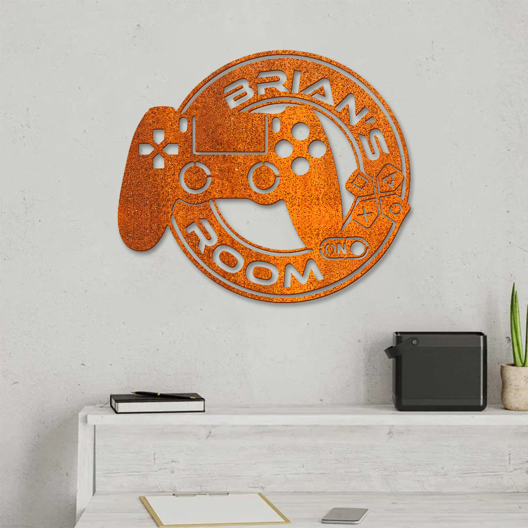Custom Video Game Room Metal Wall Art Led Light Game Zone Sign Personalized Gamer Name Sign Home Decor Kid Nursery Decoration Birthday Gift