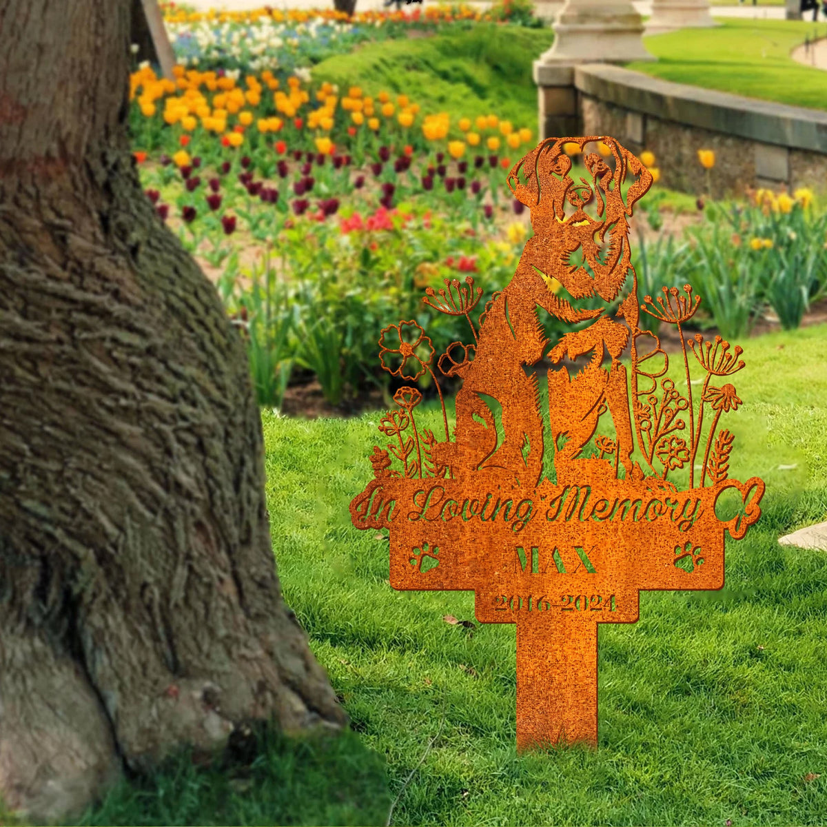 Personalized Dog Memorial Stake, Garden Stake, Labrador Retriever Sign, Dog Garden Sign, Sympathy Sign, Pet Grave Marker, Remembrance Stake