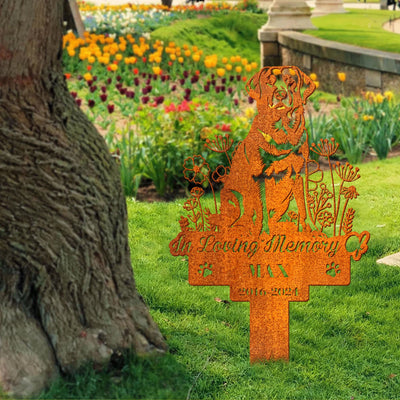 Personalized Dog Memorial Stake, Garden Stake, Labrador Retriever Sign, Dog Garden Sign, Sympathy Sign, Pet Grave Marker, Remembrance Stake