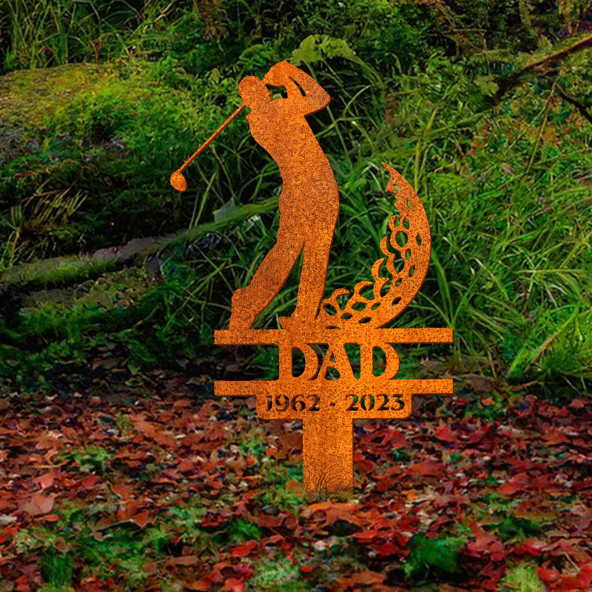Personalized Golfer Memorial Stake, Golfer Name Sign, Golfer Loss, Sympathy Sign, Grave Marker, Remembrance Stake, Garden Sign, Golf Lover Gift