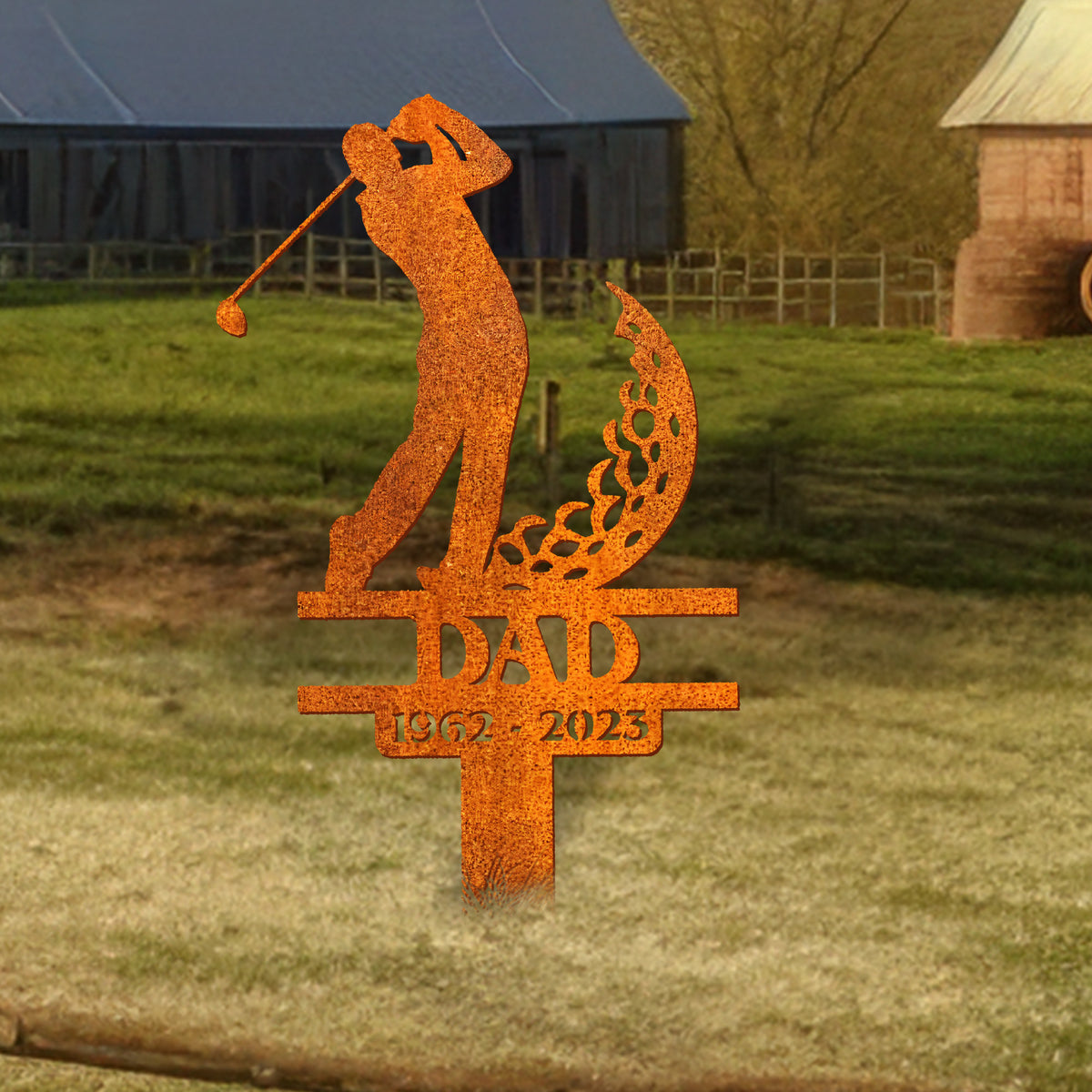 Personalized Golfer Memorial Stake, Golfer Name Sign, Golfer Loss, Sympathy Sign, Grave Marker, Remembrance Stake, Garden Sign, Golf Lover Gift