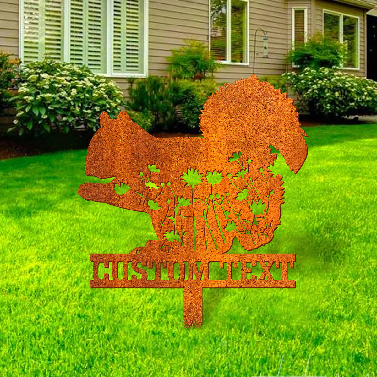 Personalized Squirrel Stake, Squirrel Memorial Garden Stake, Squirrel Sign With Stake, Custom Garden Sign, Squirrel Decor, Squirrel Lover Gift