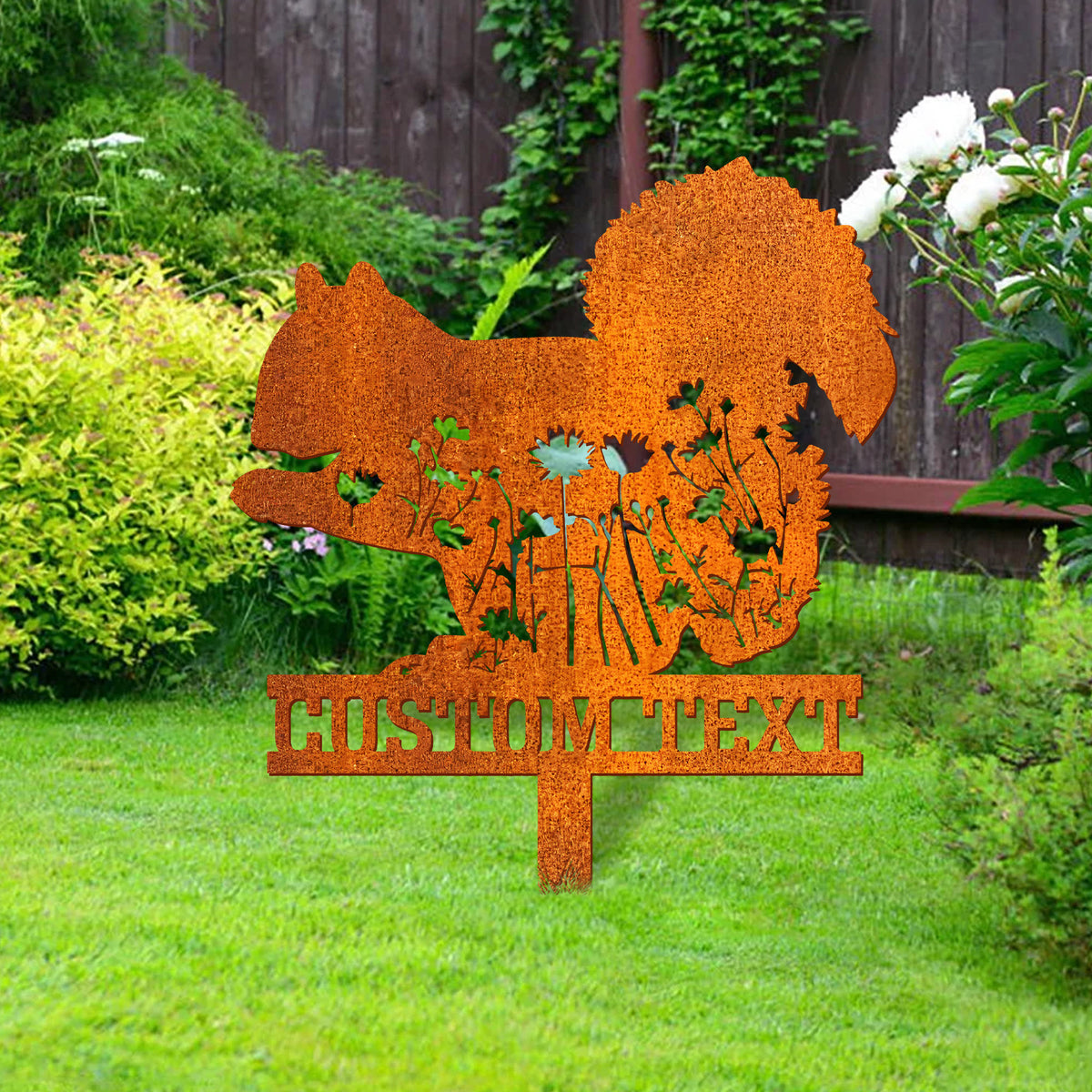Personalized Squirrel Stake, Squirrel Memorial Garden Stake, Squirrel Sign With Stake, Custom Garden Sign, Squirrel Decor, Squirrel Lover Gift
