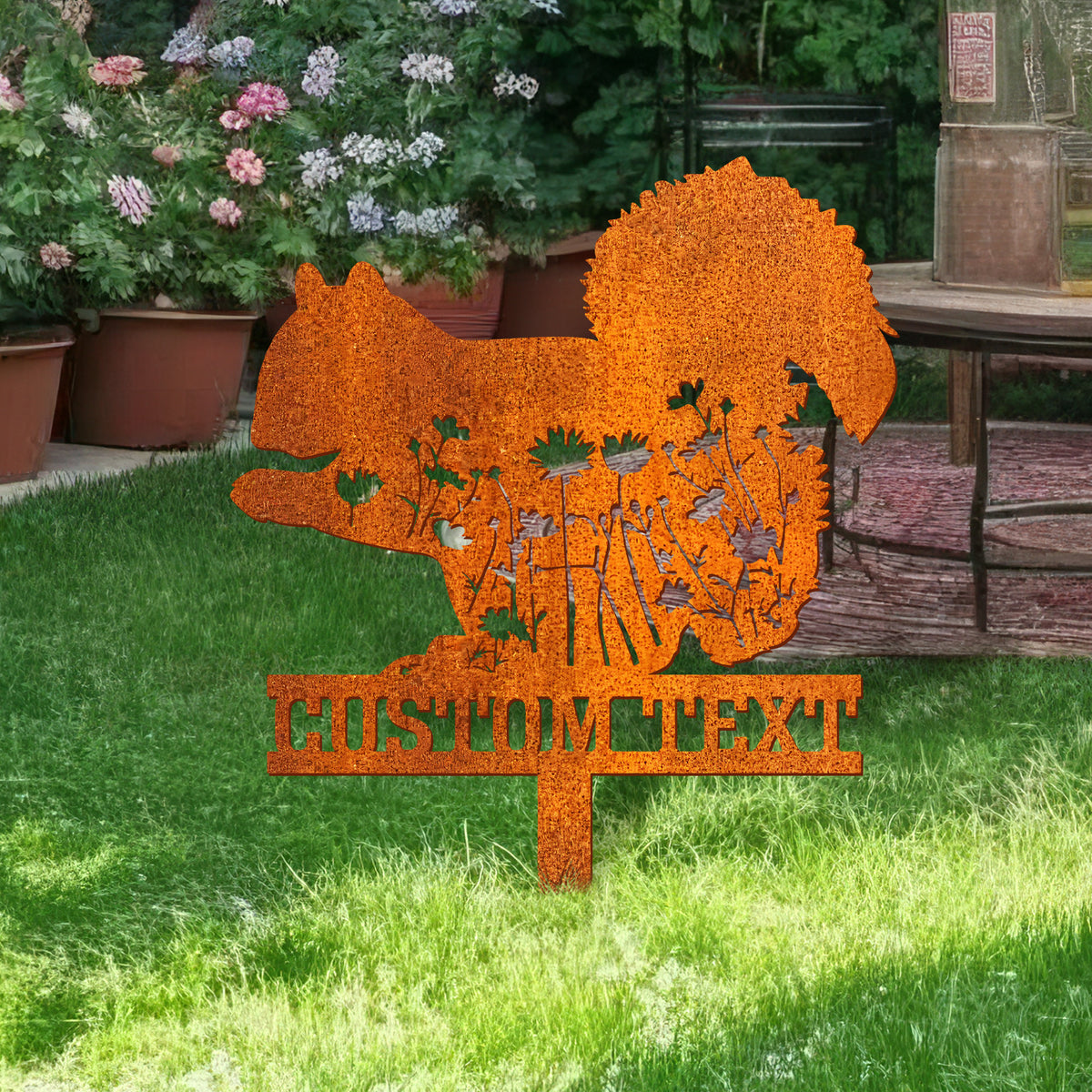 Personalized Squirrel Stake, Squirrel Memorial Garden Stake, Squirrel Sign With Stake, Custom Garden Sign, Squirrel Decor, Squirrel Lover Gift