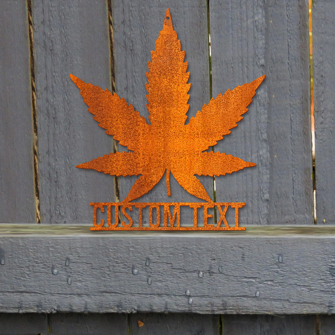 Custom Weed Metal Wall Art Led Light Personalized Marijuana Name Sign Home Decor Cannabis Metal Sign Smoker Name Sign Birthday Gift