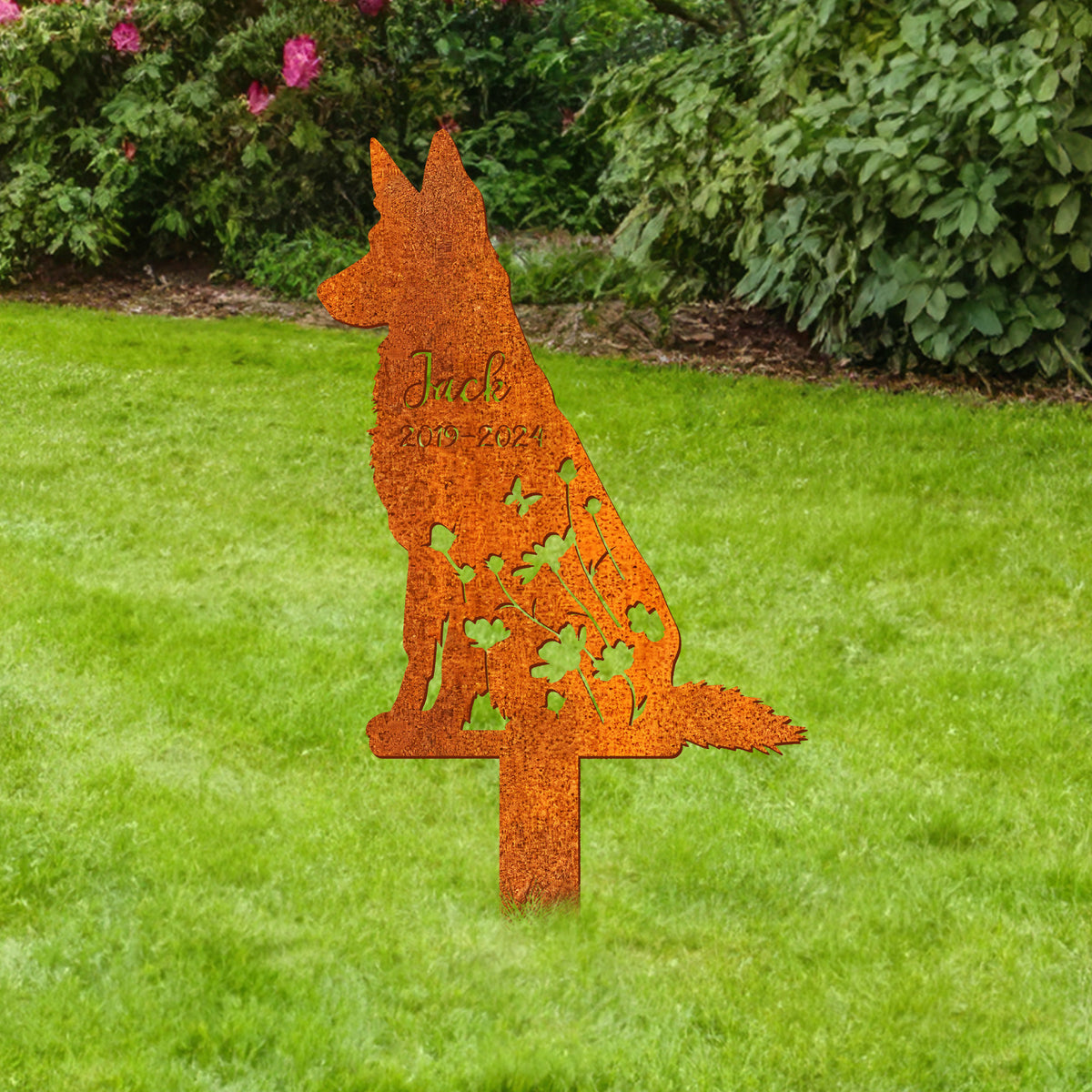 Custom Dog Memorial Stake German Shepherd Memorial Stake Pet Grave Markers , Pet Loss Gift, Sympathy Sign, Remembrance Stake