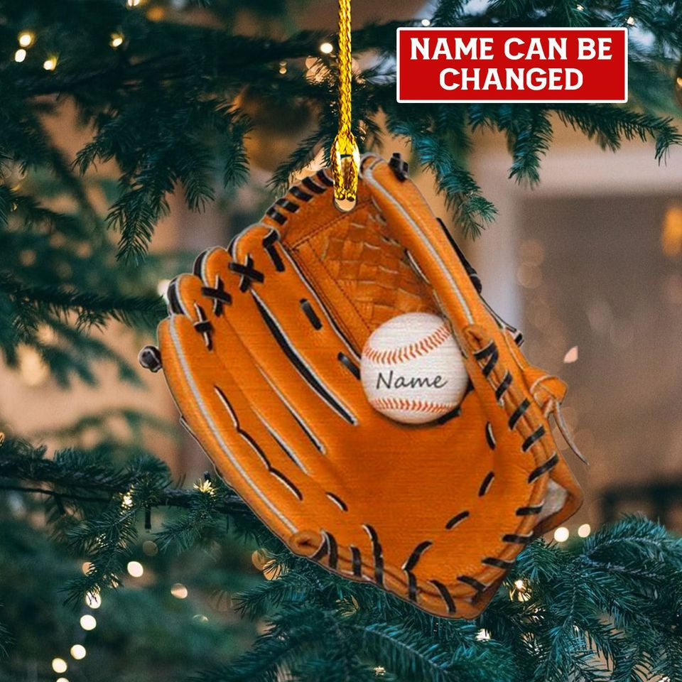 Personalized Baseball Glove Ornament, Ornament Decor