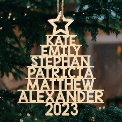 Christmas Family Tree - Family Personalized Custom Ornament
