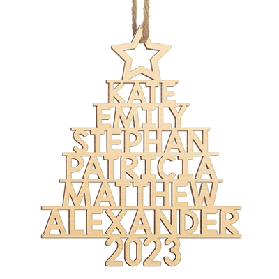 Christmas Family Tree - Family Personalized Custom Ornament
