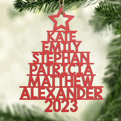 Christmas Family Tree - Family Personalized Custom Ornament