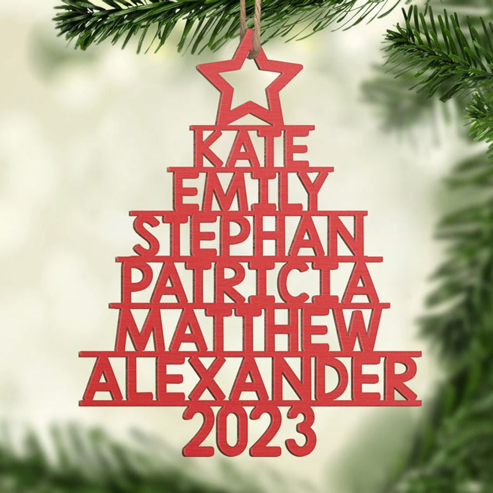 Christmas Family Tree - Family Personalized Custom Ornament