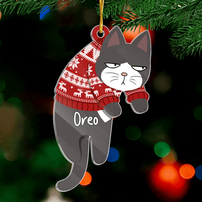 Have Yourself A Very Meowy Christmas - Cat Personalized Custom Ornament